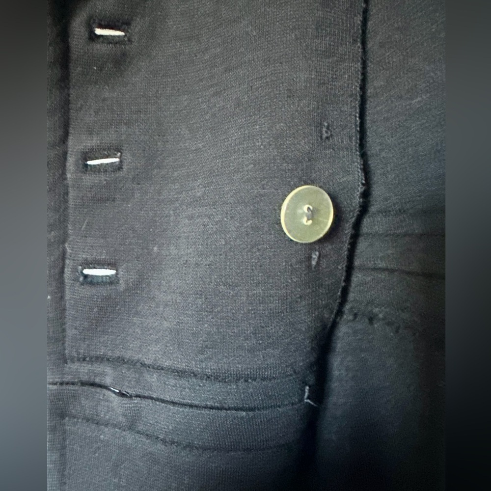 1960s Butte Knit Double Breasted MILITARY STYLE Wool Blend Long Coat - Picture 14 of 16